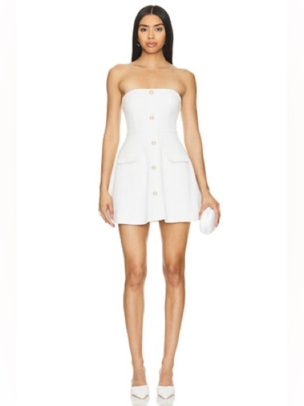MORE TO COME 
Anwen Mini Dress in White
